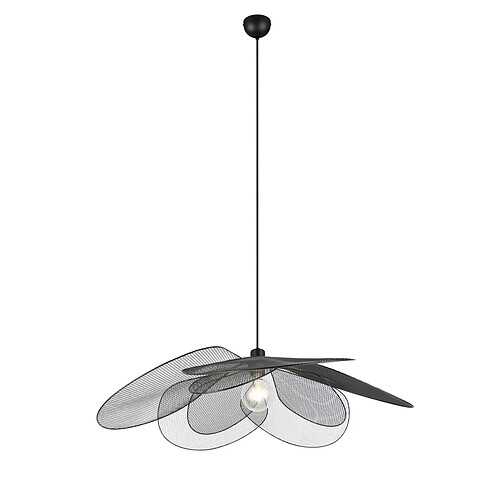 RL Suspension décorative noire en métal ajouré ovale 1xE27 60W