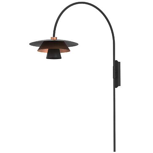Luminex applique murale Plato - Noir