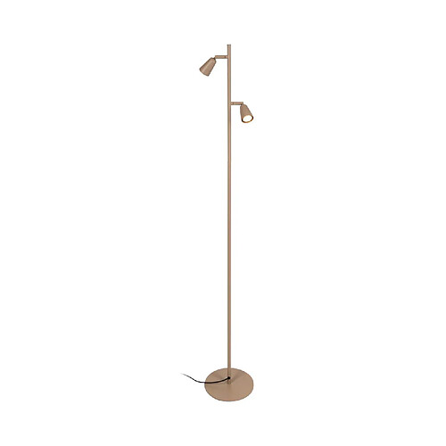 Lucide Lampadaire moderne taupe double spot 2xGU10 en métal pour intérieur