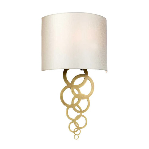 Elstead Lighting Applique Curtis laiton vieilli crème 29cm E27 Elstead