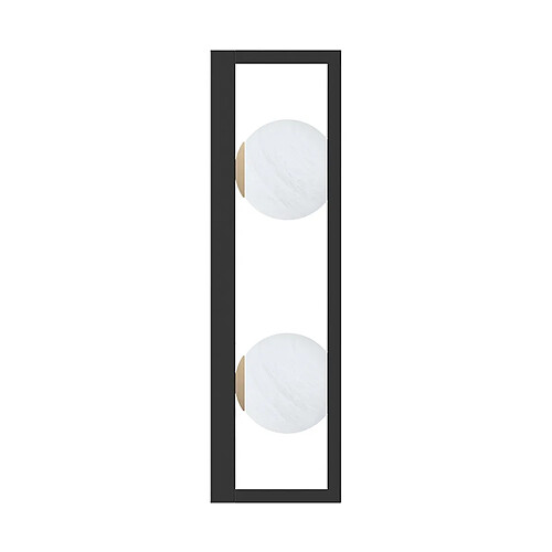 Zuma Line Applique murale en verre albâtre noire, 2 lumières G9 + LED intégrée, 2700-6000K