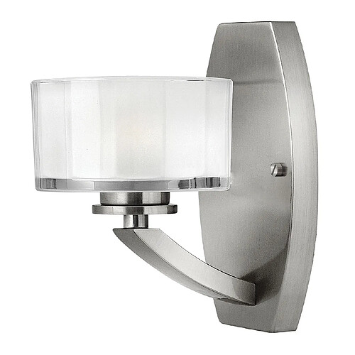 Elstead Lighting Applique murale à 1 ampoule, abat-jour en verre nickel brossé, G9