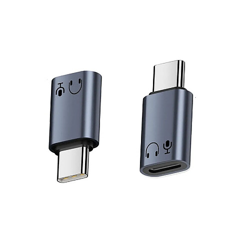 INF Adaptateur Lightning Femelle vers USB-C Mâle en Aluminium - Écouteurs HiFi Grey