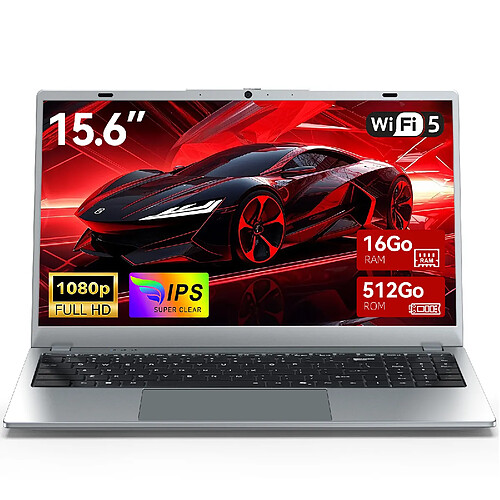 VANWIN PC Portable-15.6"FHD-Intel Pentium Gold 6500Y(Jusqu'à 3.4 GHz)-16Go RAM-512Go SSD