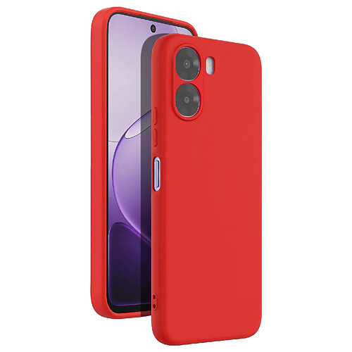 Avizar Coque pour Oppo A6x Soft-Touch en Silicone Série Fast Cover Rouge