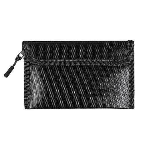 INF Sac ignifuge et étanche pour documents/argent - Protégez vos objets de valeur Black