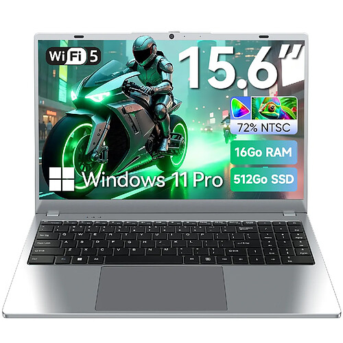 VANWIN PC Portable-15.6"FHD-Intel Pentium Gold 6500Y(Jusqu'à 3.4 GHz)-16Go RAM-512Go SSD