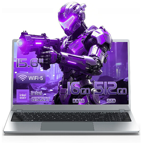 VANWIN PC Portable-15.6"FHD-Intel Pentium Gold 6500Y(Jusqu'à 3.4 GHz)-16Go RAM-512Go SSD
