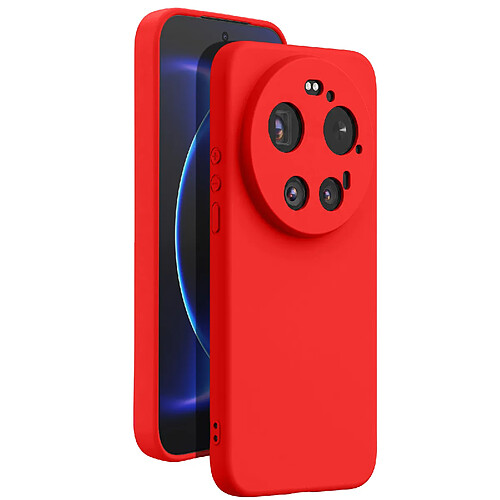 Avizar Coque pour Xiaomi 17 Ultra Soft-Touch en Silicone Série Fast Cover Rouge