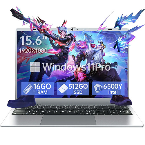 VANWIN PC Portable-15.6"FHD-Intel Pentium Gold 6500Y(Jusqu'à 3.4 GHz)-16Go RAM-512Go SSD