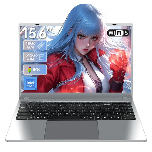 VANWIN PC Portable-15.6"FHD-Intel Pentium Gold 6500Y(Jusqu'à 3.4 GHz)-16Go RAM-512Go SSD