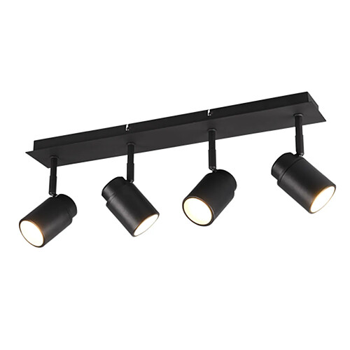 Plafonnier salle de bain ANGELO noir 4xGU10 IP44 Trio
