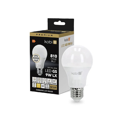 Ampoule LED E27 9W 810lm 3000K capteur-mouvement Kobi