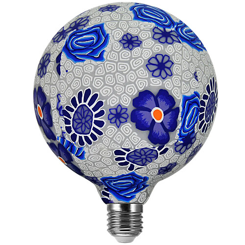 Ampoule déco LED bleue G125 E27 4W 3000K Polux FOLK