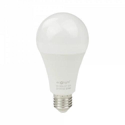Ecolight Ampoule LED sans scint. globe E27 18W 3000K 1620lm