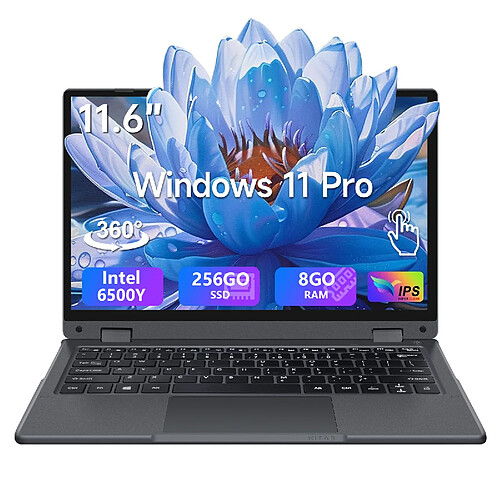 VANWIN PC Portable 11.6"Ecran Tactile rotation 360°8Go RAM 256Go SSD-Intel® Pentium® Gold 6500Y