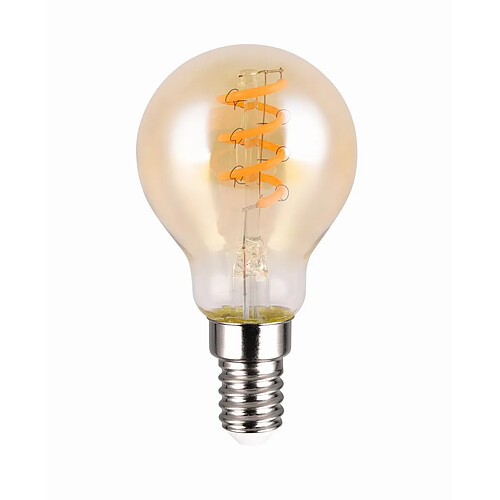 Ampoule LED rétro ambrée globe E14 4W 180 lm blanc chaud 1800K Trio