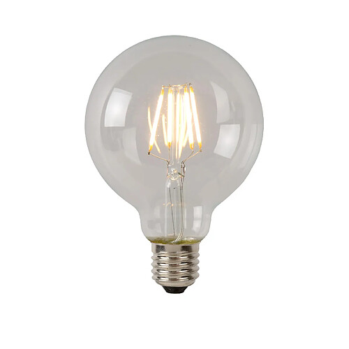 Ampoule LED filament transparente sphérique E27 7W 2700K 1300 lm Lucide
