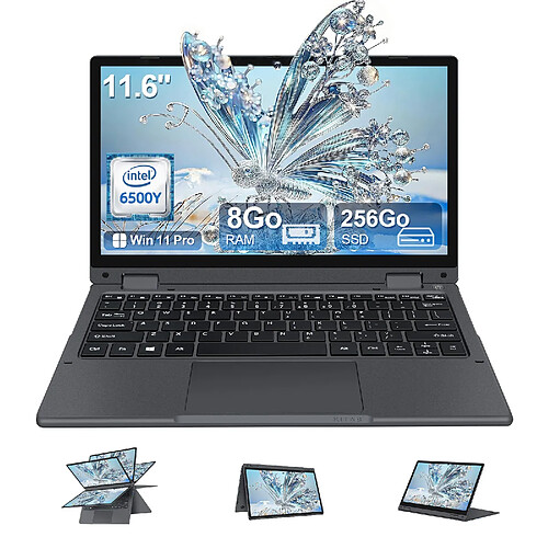 VANWIN PC Portable 11.6"Ecran Tactile rotation 360°8Go RAM 256Go SSD-Intel® Pentium® Gold 6500Y