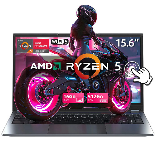 VANWIN PC Portable YOGA Ecran Tactile rotation 360°AMD Ryzen5 7430U RAM 16Go DDR4 SSD 512Go
