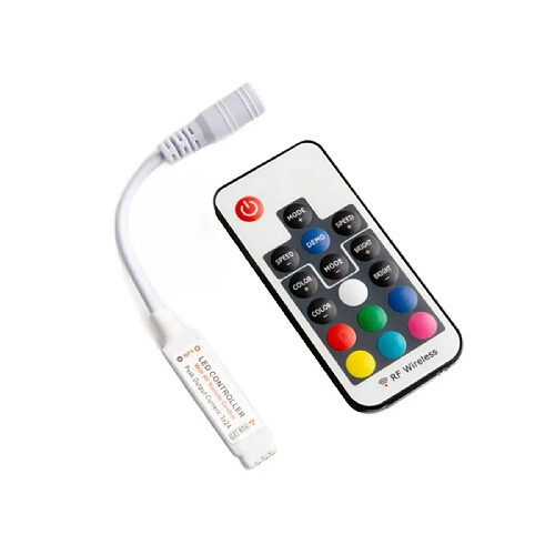 Contrôleur ruban LED RGB RF 17 touches 72W Ecolight