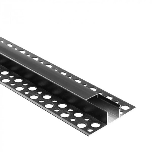 Profil LED GN02 en saillie noir cache noir 2m Ecolight