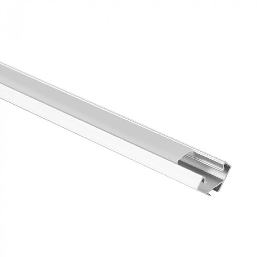 Profil LED angle R01 anodisé diffuseur givré 1m Ecolight