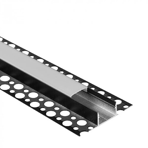 Profil LED GNS01 saillie noir avec opale 1 m Ecolight