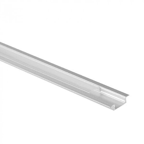 Profil LED encastré P02 anodisé capot clair 2m Ecolight