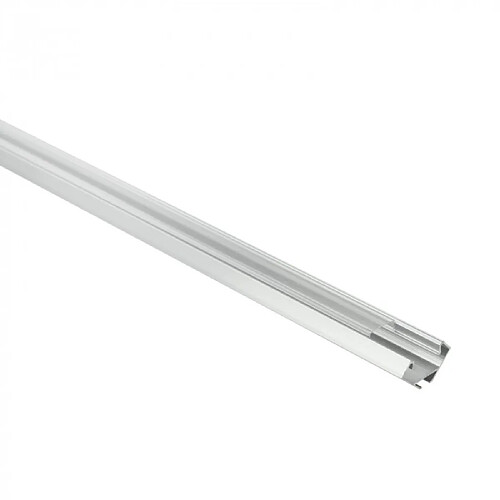 Ecolight Profil LED R02 angle alu anodisé, diffuseur clair 2m