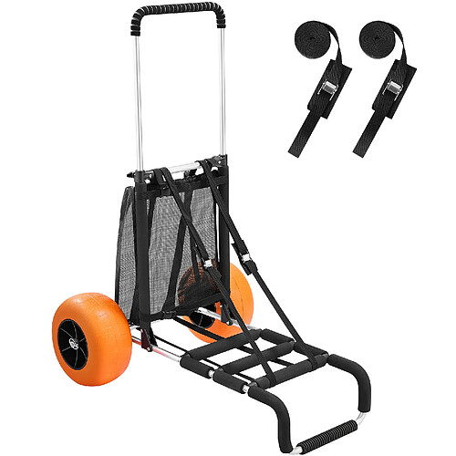 VEVOR Chariot de Plage Chariot de Transport Tout-Terrain Plateau Roues 30,5 cm