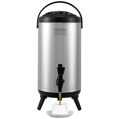 VEVOR 9,2L Distributeur de Boissons Isotherme Fontaine à Eau Chaud et Froid Inox