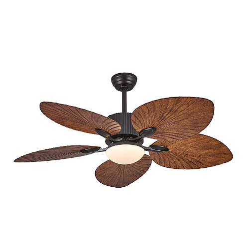 ByteLike Ventilateur de plafond 132 cm à pales feuilles de palmier