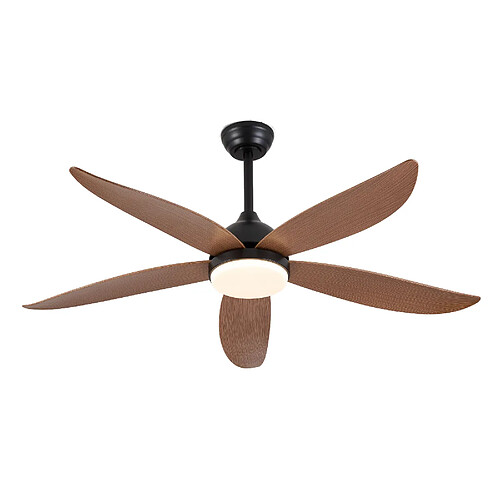 ByteLike Ventilateur de plafond 132 cm à pales effet bois