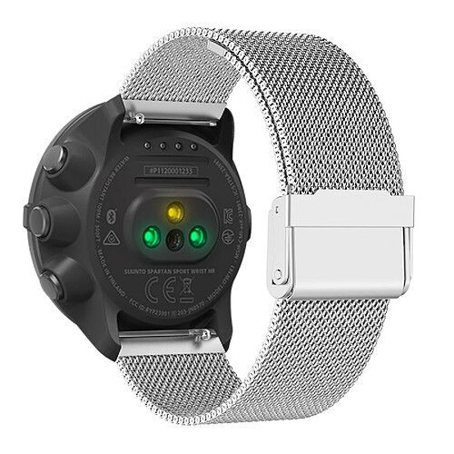 INF Bracelet de montre en acier inoxydable pour Suunto 9 Baro/7/d5/Spartan Silver 24 mm