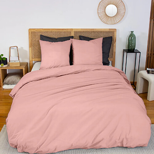 Home Collection Parure de couette 100% percale de coton 65fils