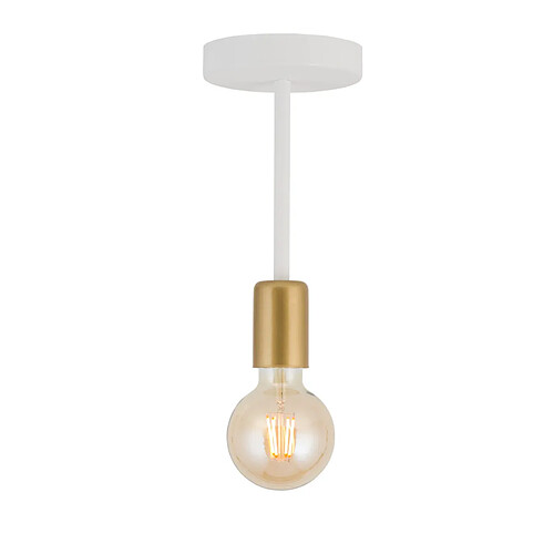 Sigma Lighting Plafonnier loft minimaliste blanc/or Gino E27 15W Sigma