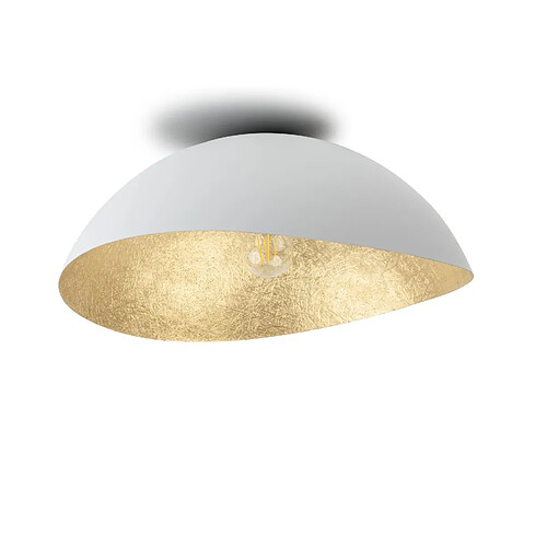 Sigma Lighting Plafonnier déco blanc/or rond 48cm Solaris E27 15W Sigma
