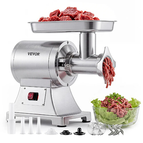 VEVOR Hachoir à Viande Électrique Professionnel Capacité 4,2 kg/min Boucherie