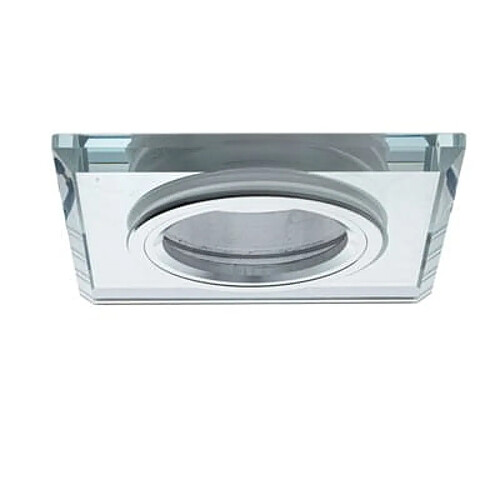 Spot encastré carré chrome verre GU10 35W Eko-Light