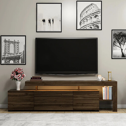 Hanah Home Meuble TV en bois Meuble TV - 192 x 37 x 53 cm