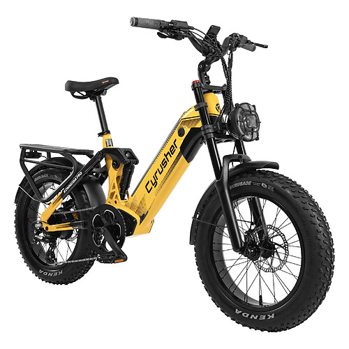 Cyrusher Vélo électrique Batterie 52V20Ah Shimano 8V Autonomie 110km Freins hydrauliques 250W