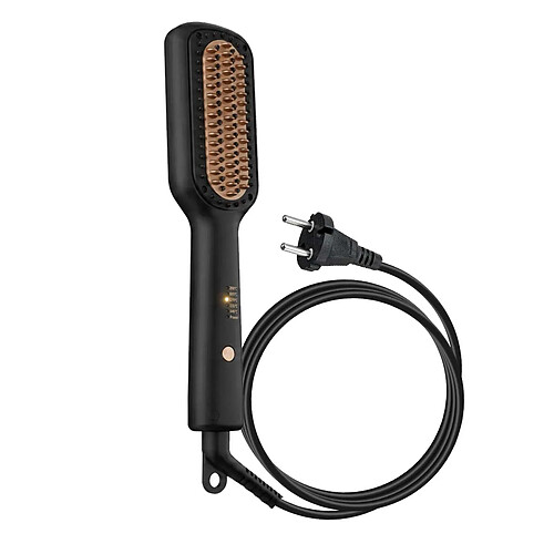 Avizar Brosse Lissante Chauffante 45W pour un Lissage Rapide Anti-brûlure Noir / Or