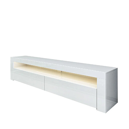 Hanah Home Meuble TV en bois - 150 x 36 x 46 cm - Blanc