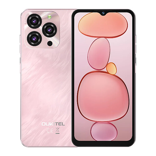 Smartphone OUKITEL C3 batterie 5000mAh 16Go+128Go Android16 rose
