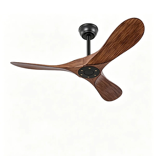 DZMDIP Ventilateur plafond 132 cm silencieux réversible avec télécommande blanc