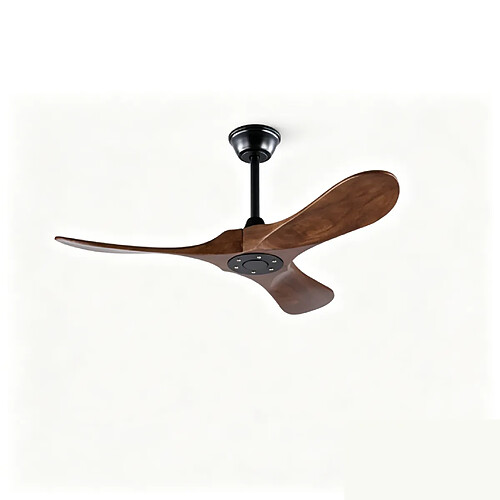 DZMDIP Ventilateur plafond 107 cm noyer silencieux réversible avec télécommande