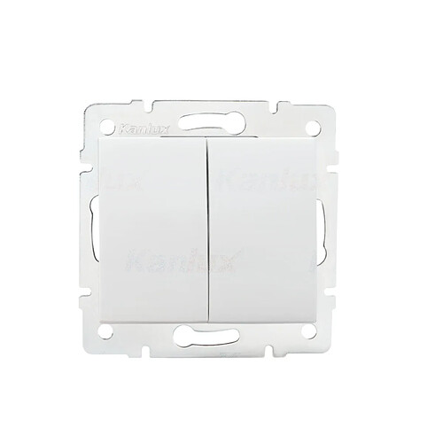 Interrupteur double chandelier LOGI blanc Kanlux 25066