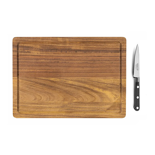 Sabatier Trompette Origin - Planche à découper 39x28x1.5cm et Couteau d'Office 10cm