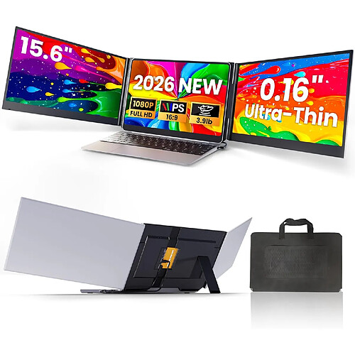 Siaviala P7 Moniteur portable - 15,6" Triple Écran, Ultra-Léger, avec Écran IPS FHD 1080P
